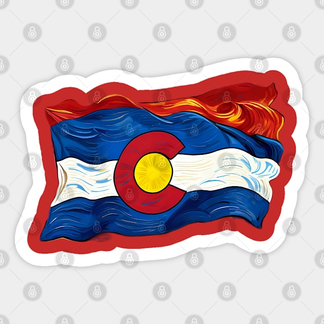 Colorado State Flag Sticker by Rogue Clone